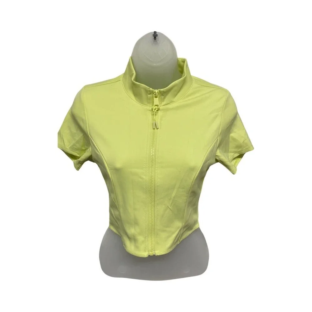 Good American Womens Small Compression Scuba Swim Crop Top in Key Lime. NWT - Picture 6 of 6